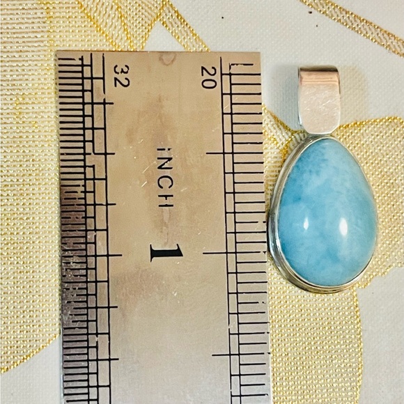 VTG Southwest sterling silver Larimar pendant not marked - Picture 2 of 6